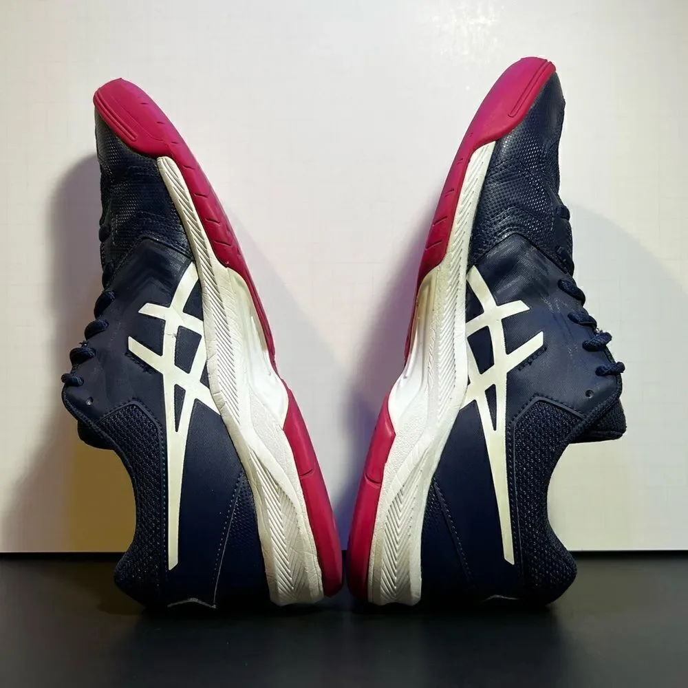 Womens ASICS Gel Dedicate 5 Navy Blue Running Shoes / Size 10